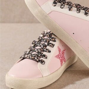 Mi.imShoes Skylar Pink Glitter Star Sneakers